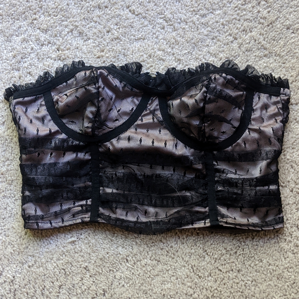 Black & Pink Bralette / Bandeau